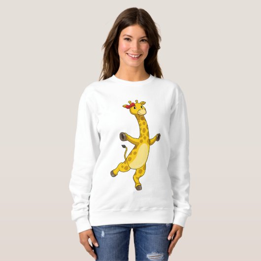 Sweatshirt Giraffe au ruban (Devant entier)