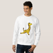 Sweatshirt Giraffe au Yoga Stretching exercices Leg (Devant entier)