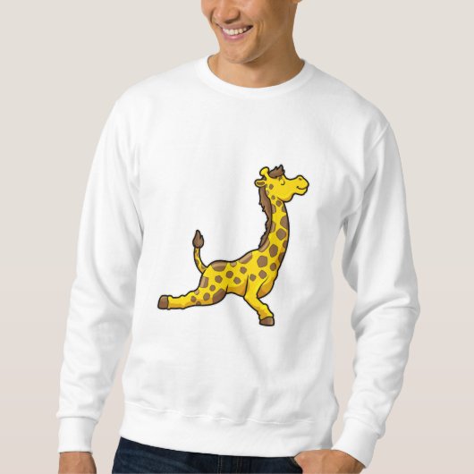 Sweatshirt Giraffe au Yoga Stretching exercices Leg (Devant)