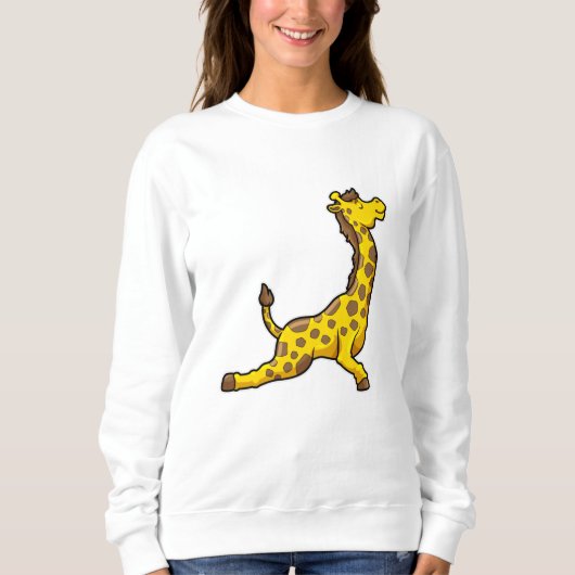 Sweatshirt Giraffe au Yoga Stretching exercices Leg (Devant)