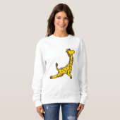 Sweatshirt Giraffe au Yoga Stretching exercices Leg (Devant entier)