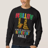 Sweatshirt Giraffe Autism Seeing World Different Angle Awaren (Devant)