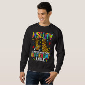 Sweatshirt Giraffe Autism Seeing World Different Angle Awaren (Devant entier)