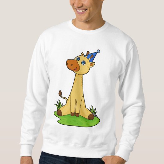 Sweatshirt Giraffe avec casquette de fête (Devant)