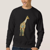 Sweatshirt Giraffe Behind Geometric Lines (Devant)