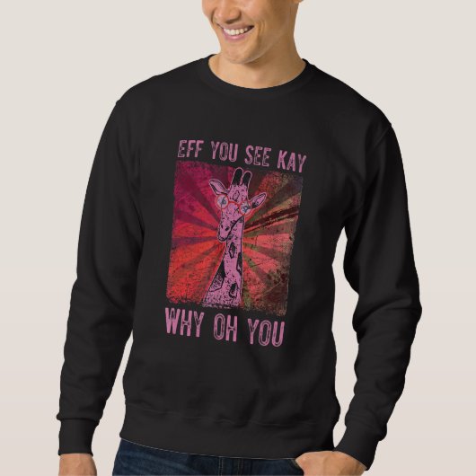 Sweatshirt Giraffe cool Avec Lunettes (Devant)