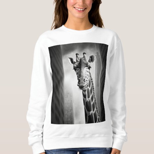 Sweatshirt Giraffe dans une cityscape (Devant)