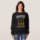 Sweatshirt Giraffe Designs For Men Women Safari Wildlife Anim (Devant entier)
