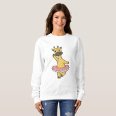 Sweatshirt Giraffe en Ballerina au Ballet avec jupe (Devant entier)