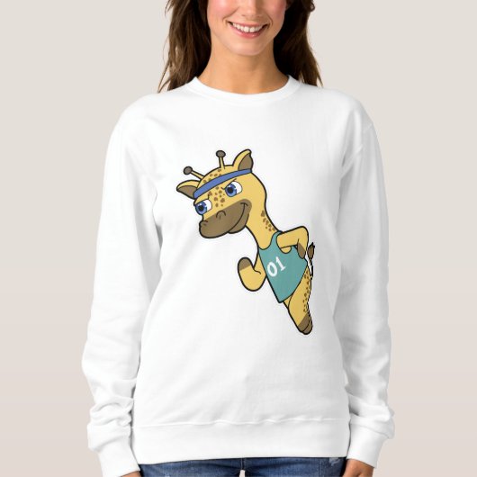 Sweatshirt Giraffe en Jogger à Running avec Headband (Devant)