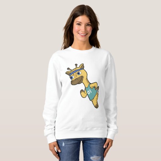 Sweatshirt Giraffe en Jogger à Running avec Headband (Devant entier)