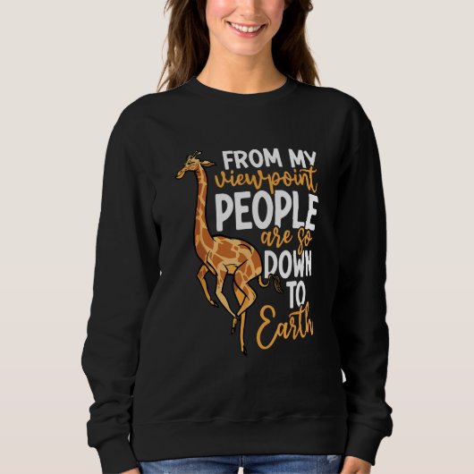 Sweatshirt Giraffe Giraff Zoo Animal Cool Giraffe Print (Devant)