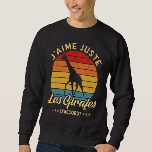 Sweatshirt Giraffe Safari I Love Giraffes (Devant)