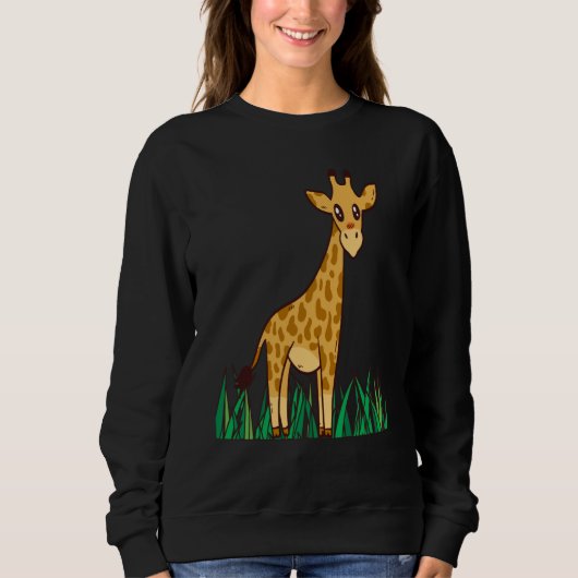 Sweatshirt Giraffe Safari Savannah Africa Cute Giraffe Long N (Devant)