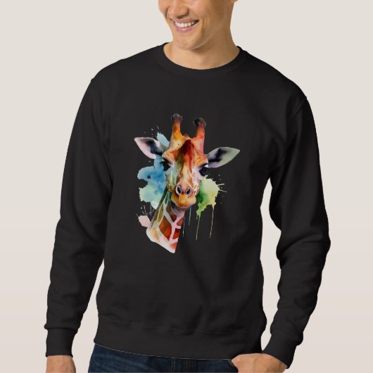 Sweatshirt Giraffe Watercolor (Devant)