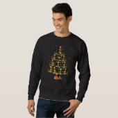 Sweatshirt Giraffe  Xmas Lights Giraffe Christmas Tree (Devant entier)