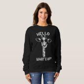Sweatshirt Giraffe Zoo Animal Giraffe Hello What's Up Giraf (Devant entier)