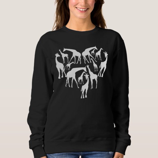 Sweatshirt Giraffes   Giraffe Heart Cute Giraffe   Giraffe (Devant)