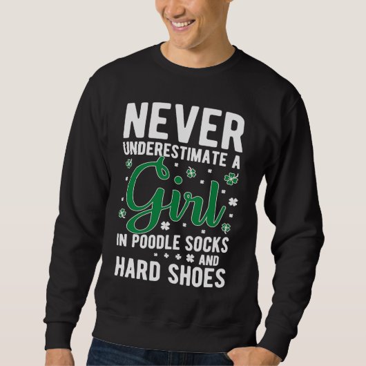 Sweatshirt Girl In Poodle Socks Irish Dance Irish Dancing (Devant)