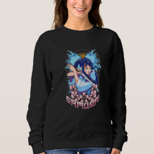 Sweatshirt Girl Samurai Katana Japonaise Guerrier Fighter Ken