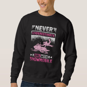 Sweatshirt Girl with snowmobile