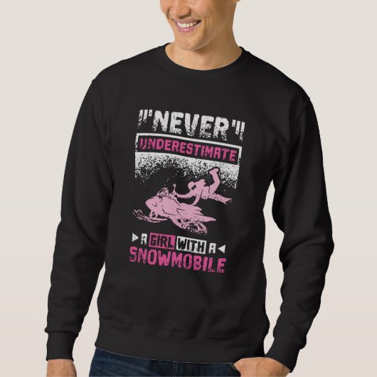 Sweatshirt Girl with snowmobile (Devant)