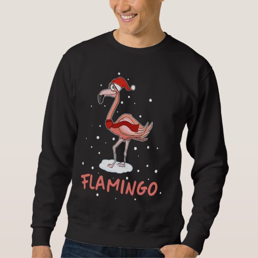 Sweatshirt Girls Flamingo Lady Santa Christmas  T (Devant)