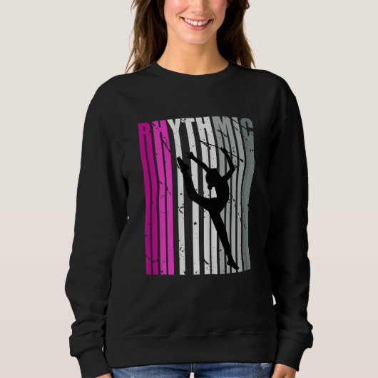 Sweatshirt Girls Pretty Retro Rhythmic Gymnastics Gymnast (Devant)