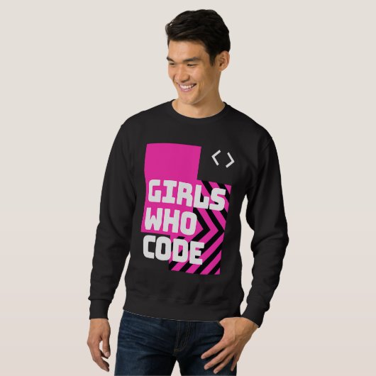 Sweatshirt Girls who code the cool  computer (Devant entier)