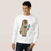 Sweatshirt glace au gaufre de cheval (Devant entier)
