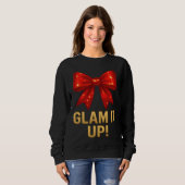 Sweatshirt Glam It Up Sparkle Bow — Confidence Energy (Devant entier)