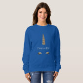 Sweatshirt Glam Unicorn Gold Sparkle (Devant entier)