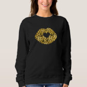 Sweatshirt Glamnu Chocolate Chip Cookie Lips Graphique Femmes (Devant)