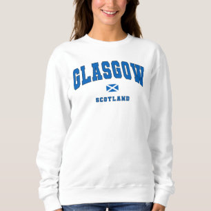 Sweatshirt Glasgow Écosse Royaume-Uni Vintage College Style