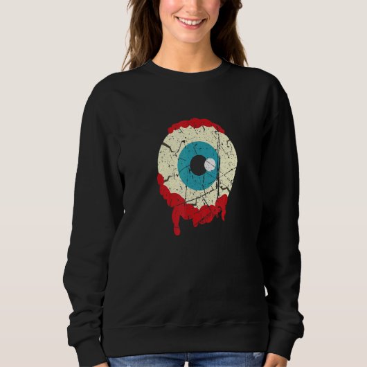 Sweatshirt Globe oculaire de zombie Halloween Épouvantable Zo (Devant)