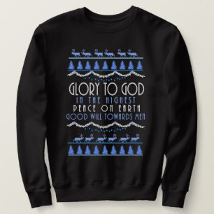 Sweatshirt Gloire à Dieu dans le plus grand Noël