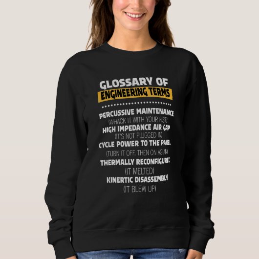 Sweatshirt Glossaire des termes techniques (Devant)