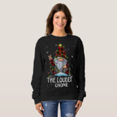 Sweatshirt Gnome Buffalo le plus bruyant Plaid Correspondant (Devant entier)