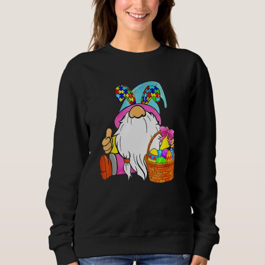 Sweatshirt Gnome Bunny Sensibilisation sur l'autisme Support (Devant)