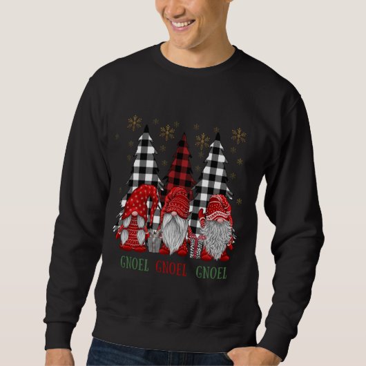 Sweatshirt Gnome de Noël Buffalo Gnomes Plaid GNOEL (Devant)