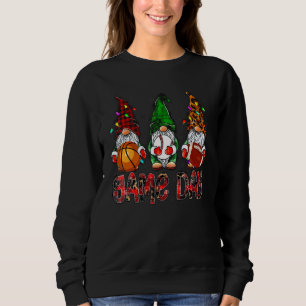 Sweatshirt Gnome de Noël joyeux jour de match de football de