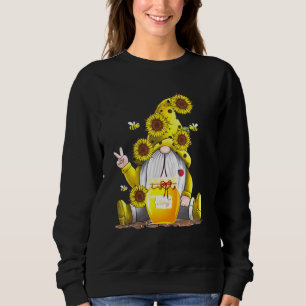 Sweatshirt Gnome de tournesol avec abeille jaune