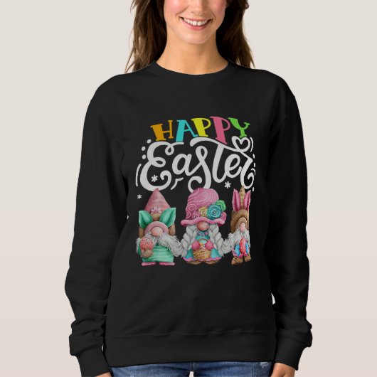 Sweatshirt Gnome Easter Hug Egg Bunny Gnome Spring Gnomies Ha (Devant)