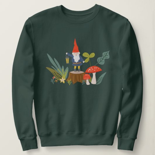 Sweatshirt Gnome et champignon de Woodland (Design devant)