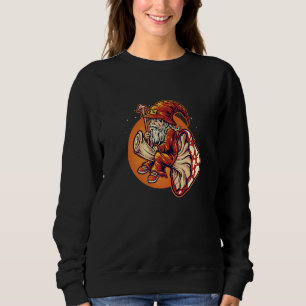 Sweatshirt Gnome Flying a Magical Red Mushroom Premium