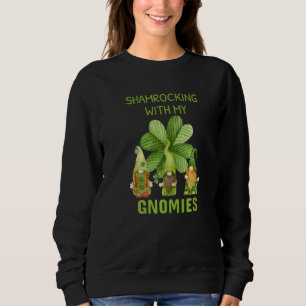 Sweatshirt Gnome Irish Shamroccking Avec Mes Gnomies St Patri