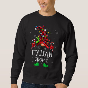 Sweatshirt Gnome Italien Plaid Buffalo Famille Correspondant