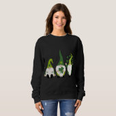 Sweatshirt Gnome Leprechaun Tomte Green Gnomes St. Patrick (Devant entier)