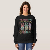 Sweatshirt Gnome professeur drôle enseignant à mes gnomes pré (Devant entier)