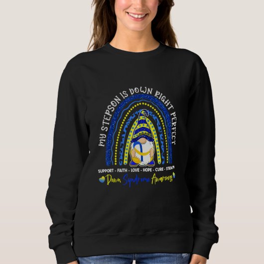 Sweatshirt Gnome Rainbow Stepson est à droite parfait T21 (Devant)